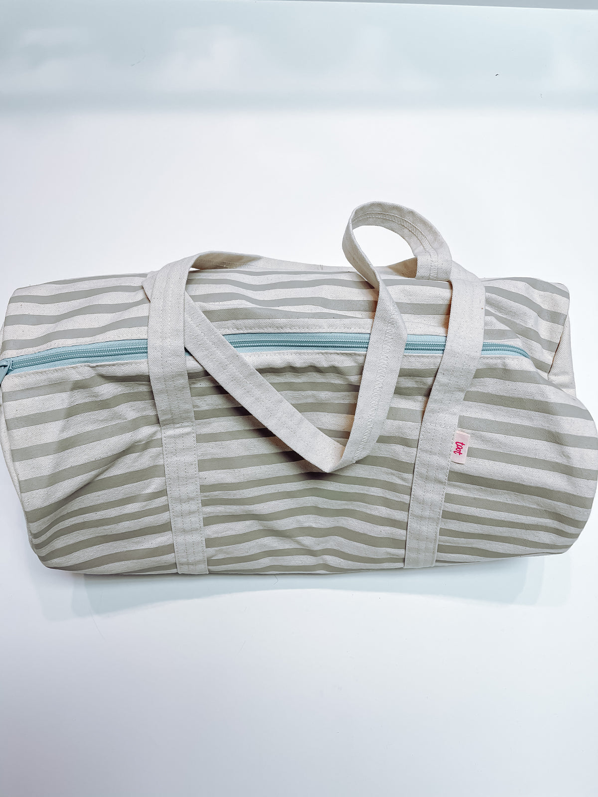 Striped Duffel Bag