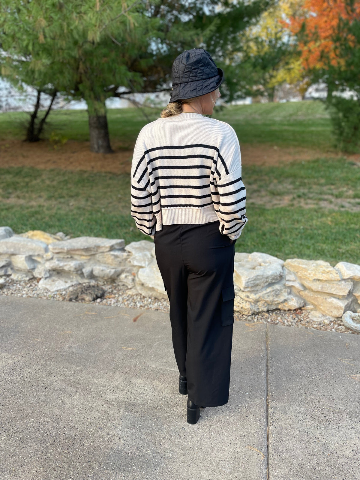 Black Wide Leg Cargo Pants