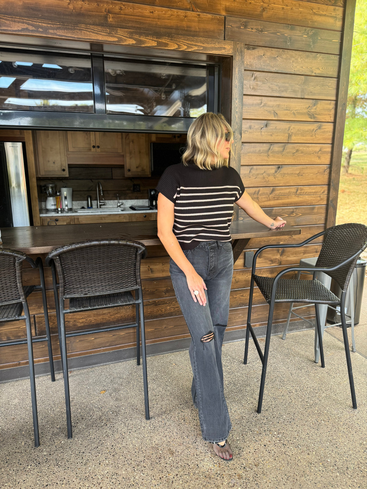Black 90's Flare Jeans