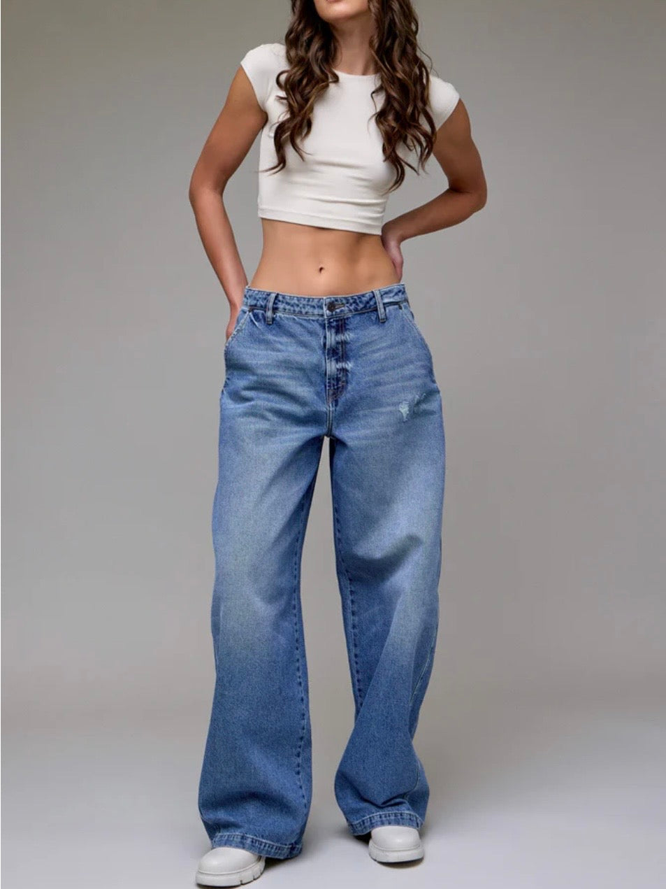 Sammie Baggy Barrel Back Buckle Jean