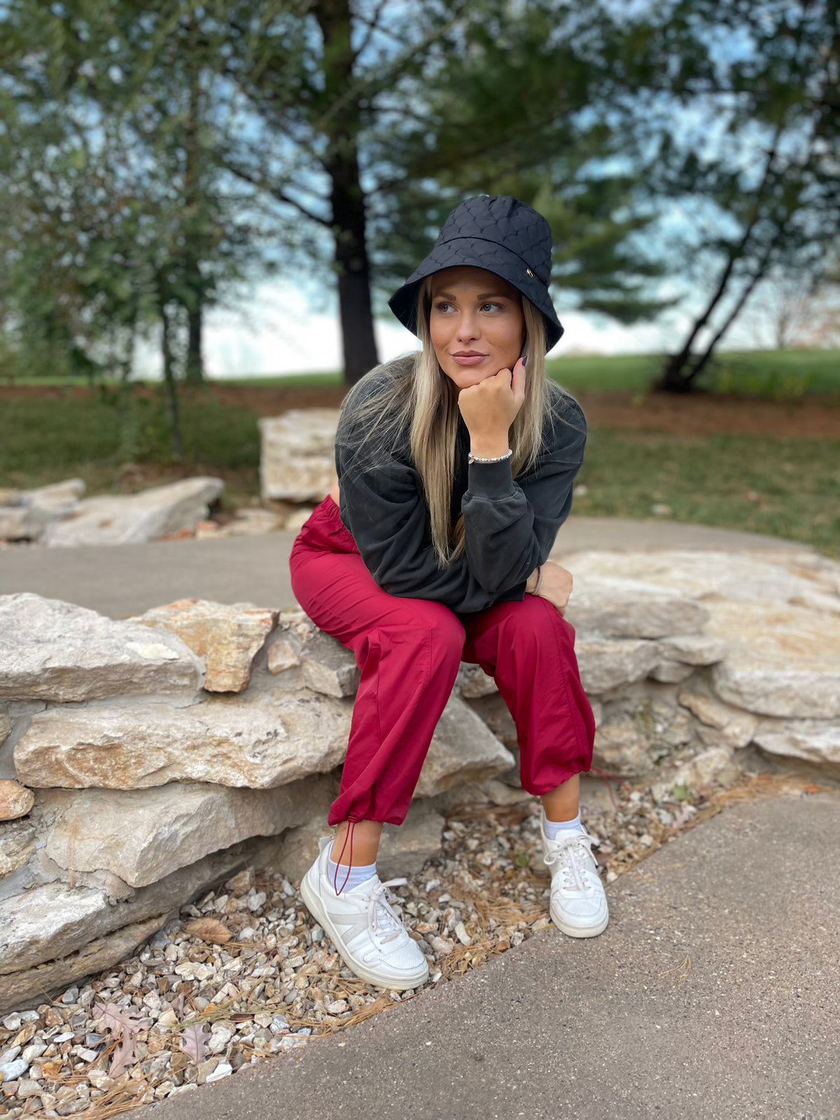 Charcoal Cropped Sweatshirt