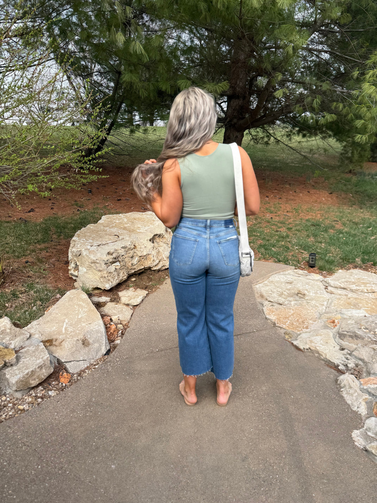 Green Tea Seamless Lined Tank Top