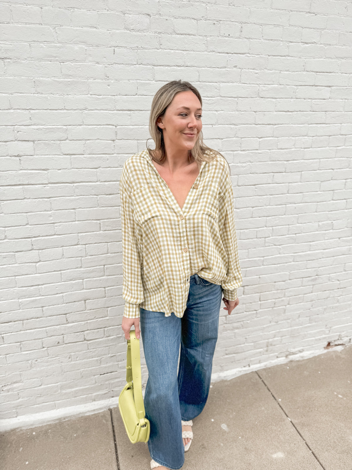 Billabong Green Checker Print Swell Woven Shirt
