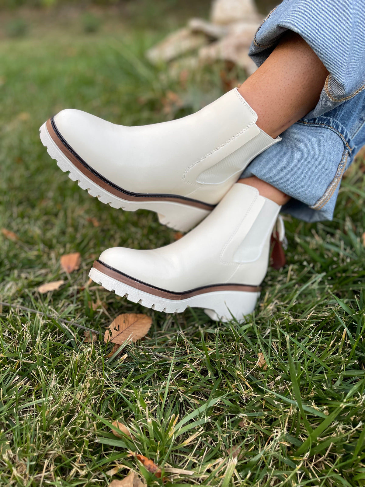 Sefi Ankle Boot in Bone