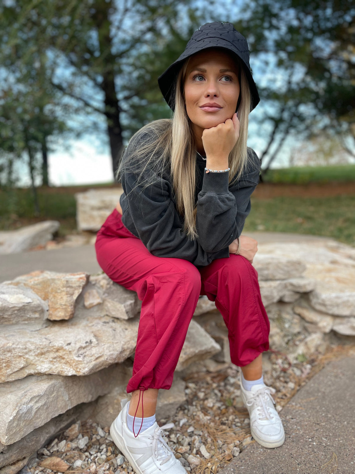 Charcoal Cropped Sweatshirt