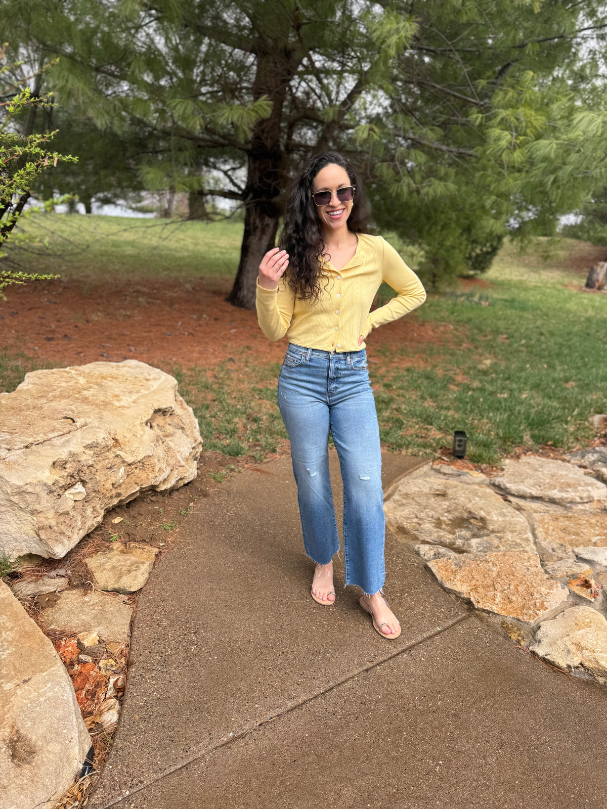 Butter Yellow Pointelle Cardigan