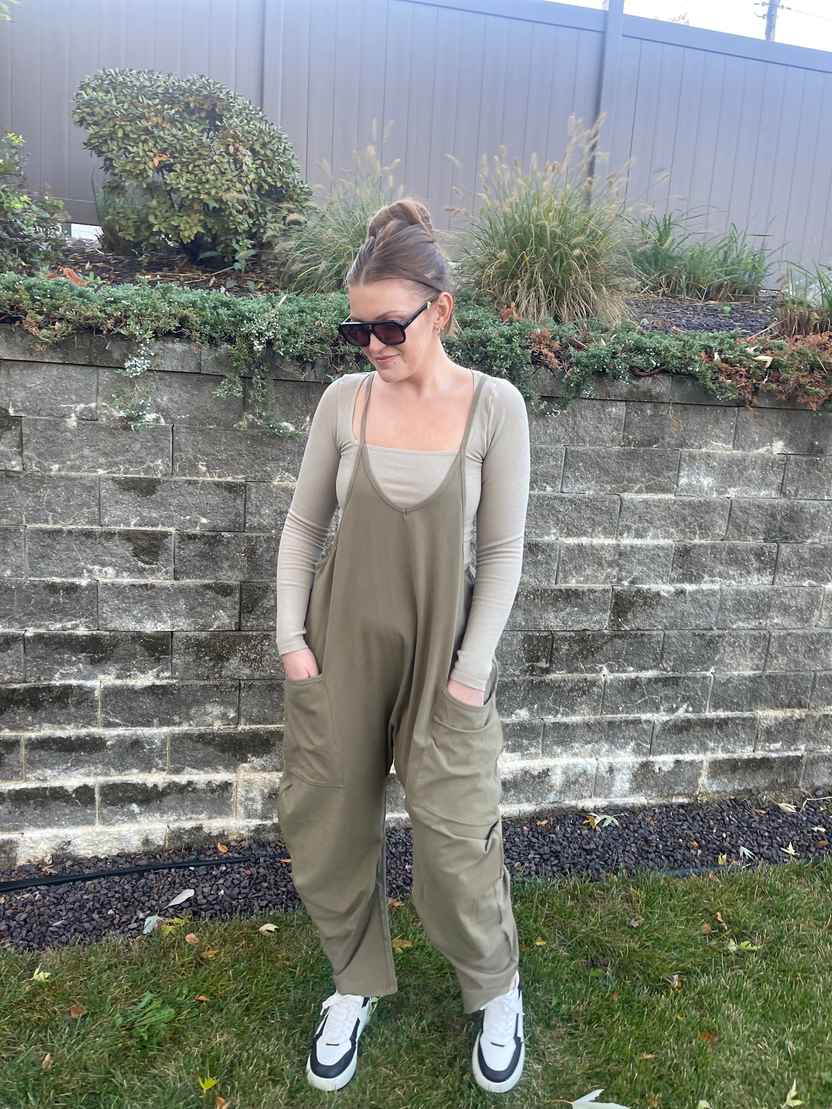 Olive Loose Fit Onesie