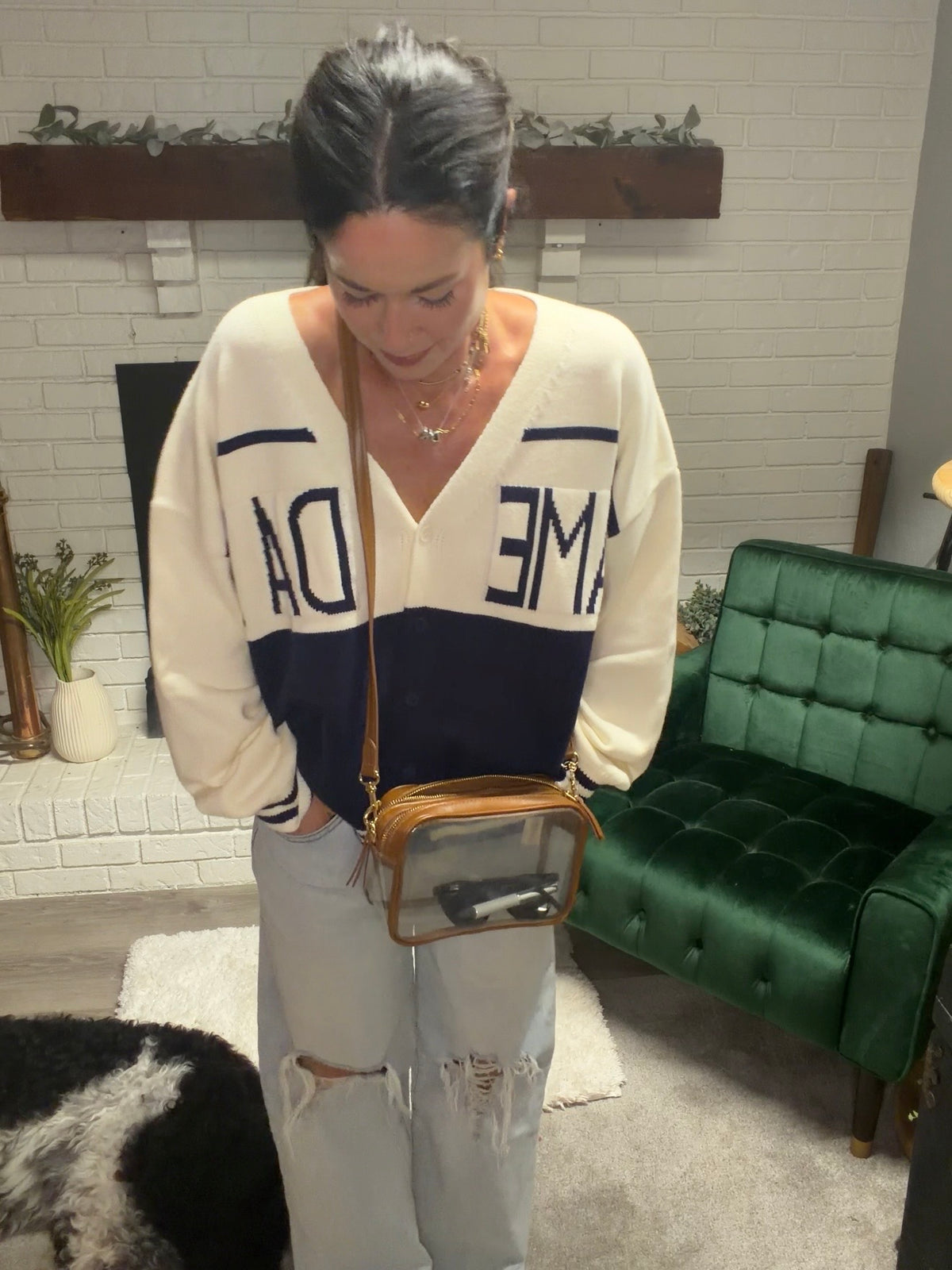 Navy Game Day Cardigan