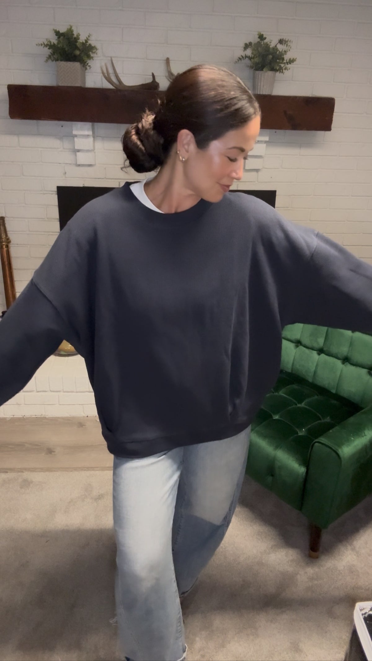 Navy Loose Fit Pullover