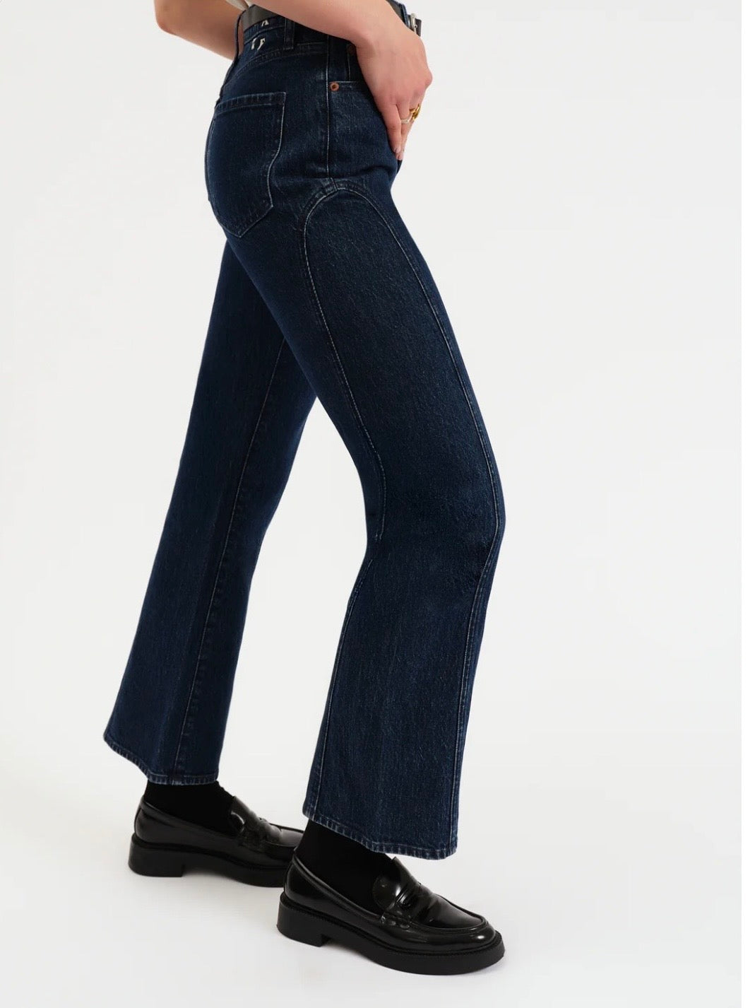 Soho High Rise Ankle Flare Flip Side