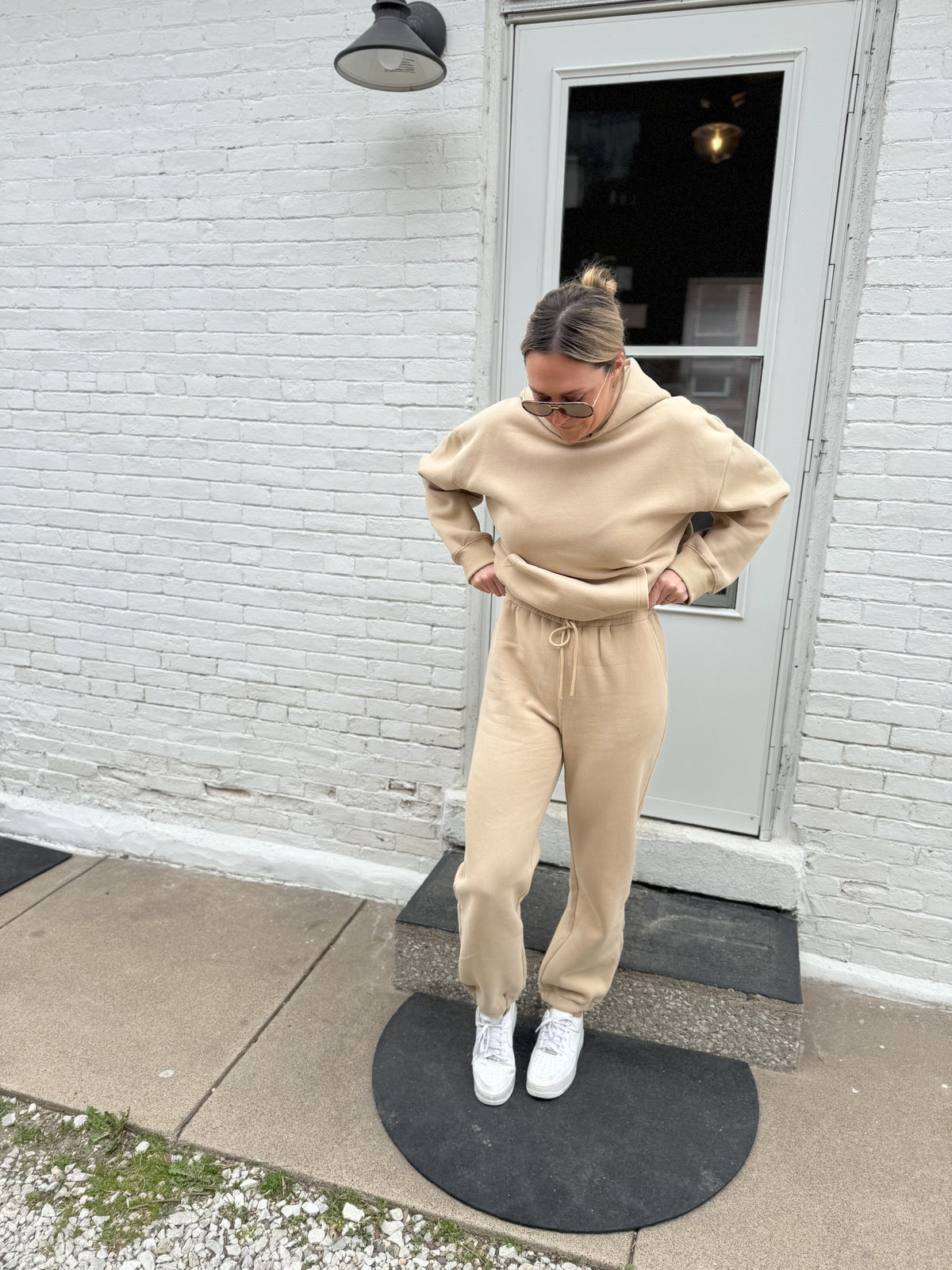 Taupe Soft & Cozy Fleece Joggers