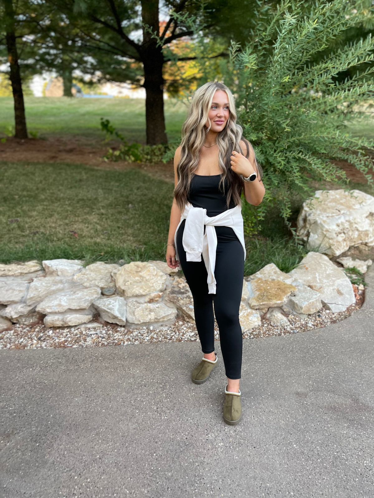 Black Sleeveless Spandex Onesie