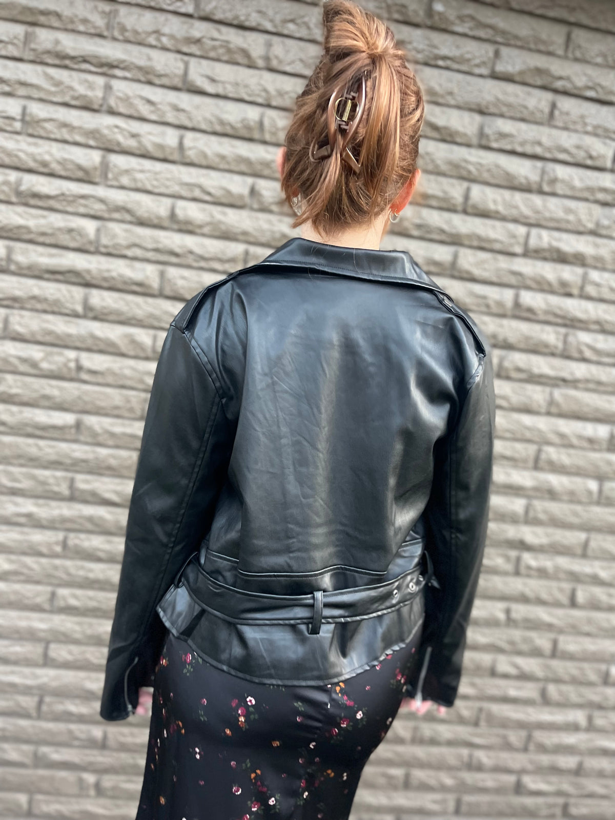Vegan Leather Biker Jacket