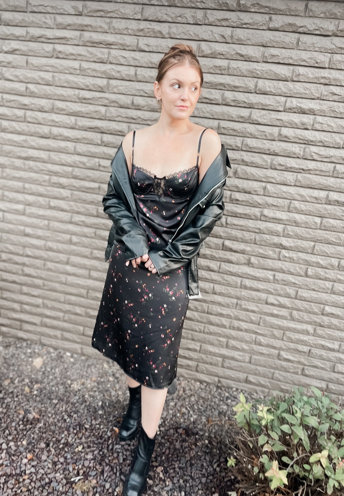 Black Vegan Leather Biker Jacket