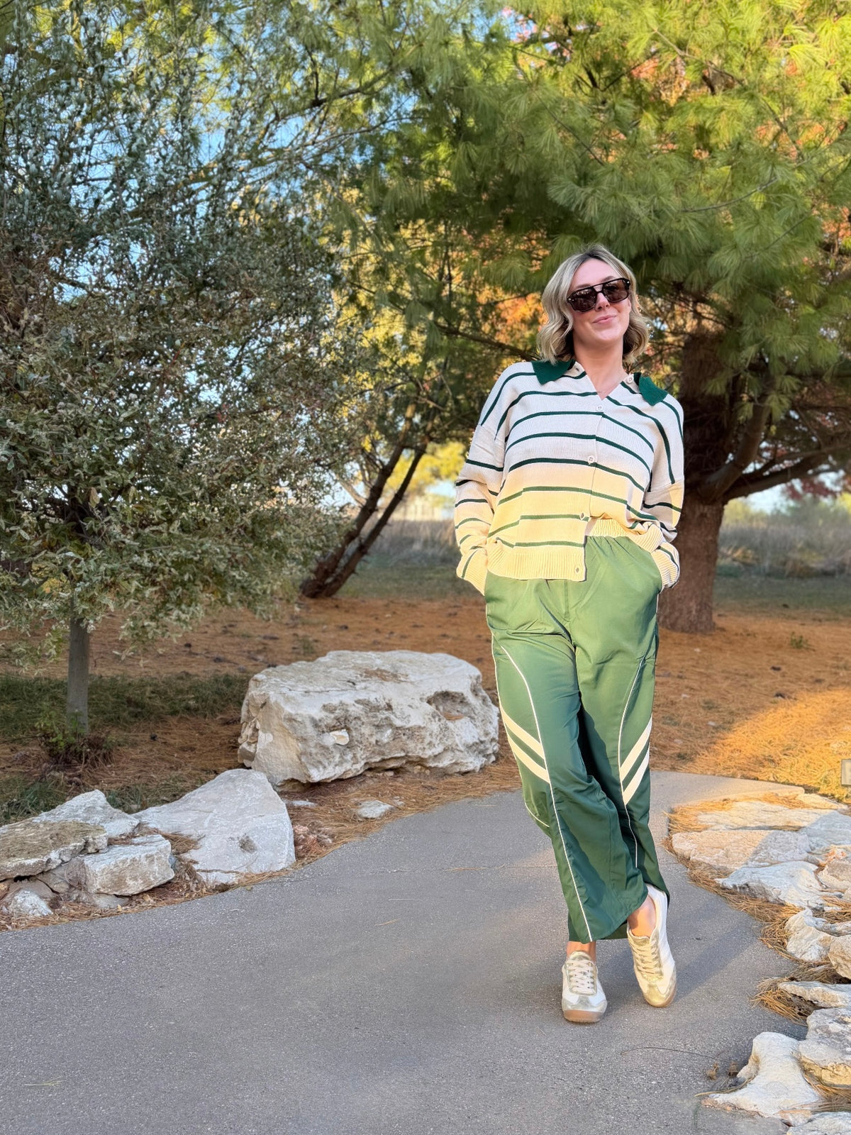 Forest Green Parachute Pants