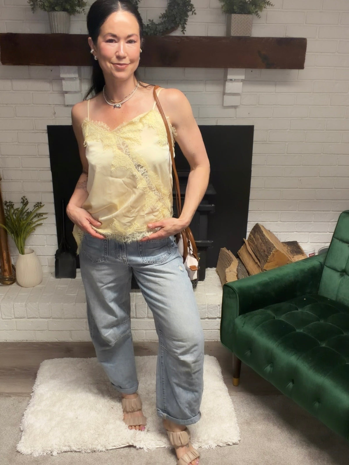 Creamy Butter Satin Lined Wide Leg Pants