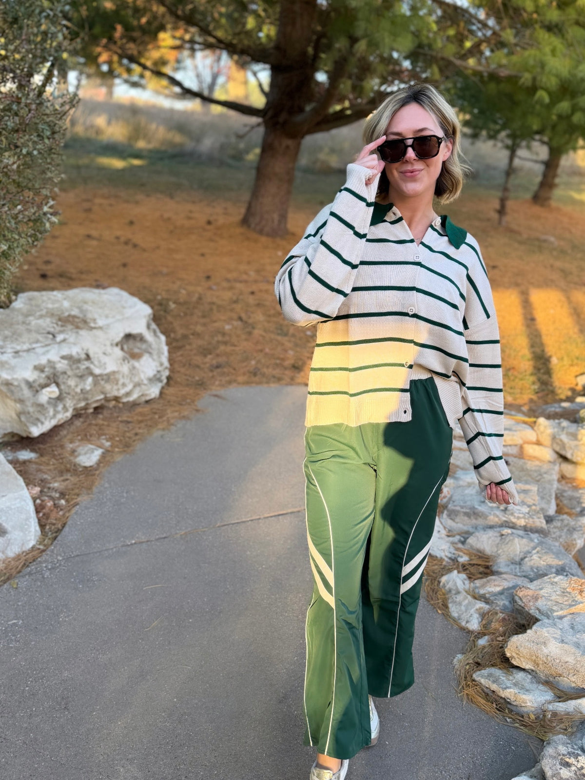 Forest Green Parachute Pants