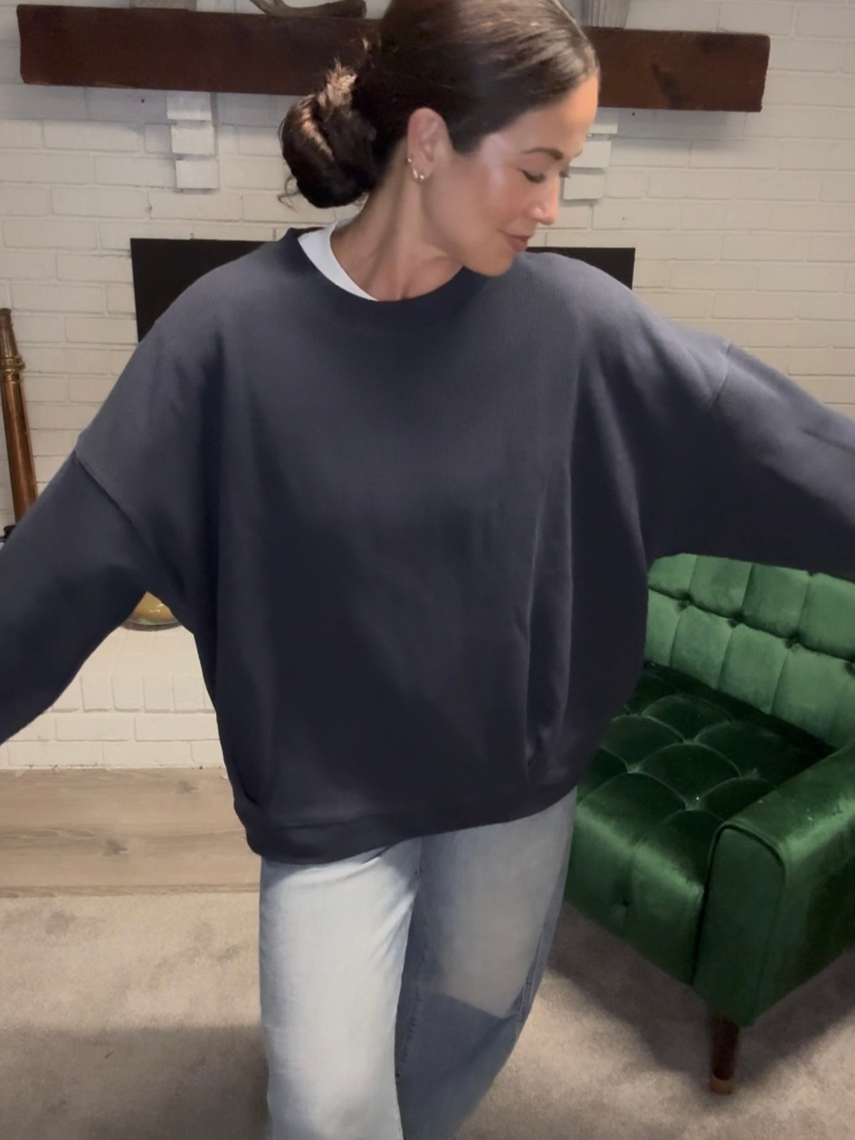 Navy Loose Fit Pullover