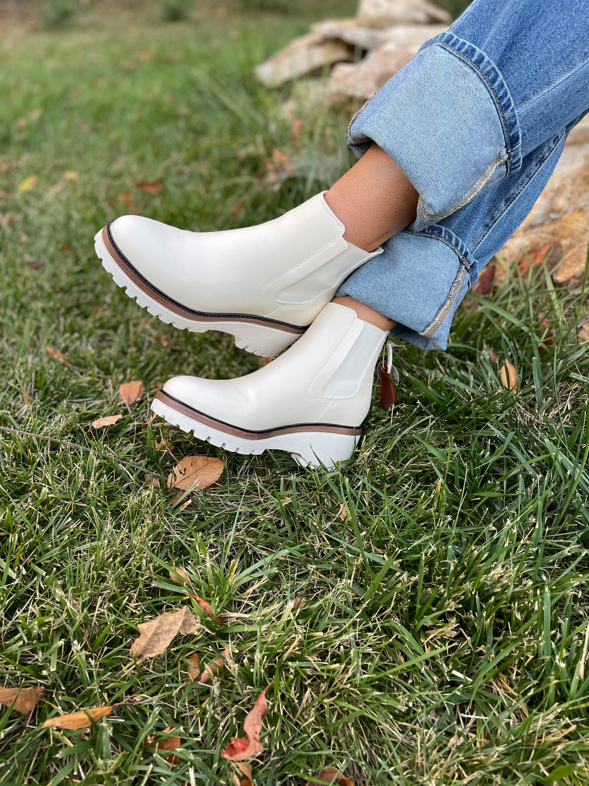 Sefi Ankle Boot in Bone