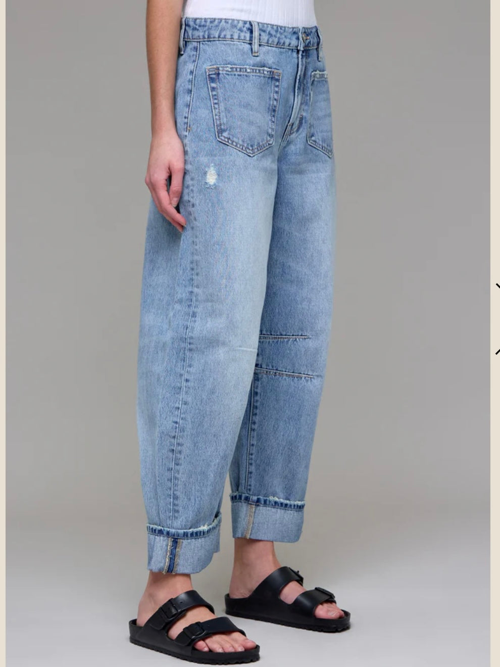 Sammie Barrel Fit Cropped Cuffed Jean