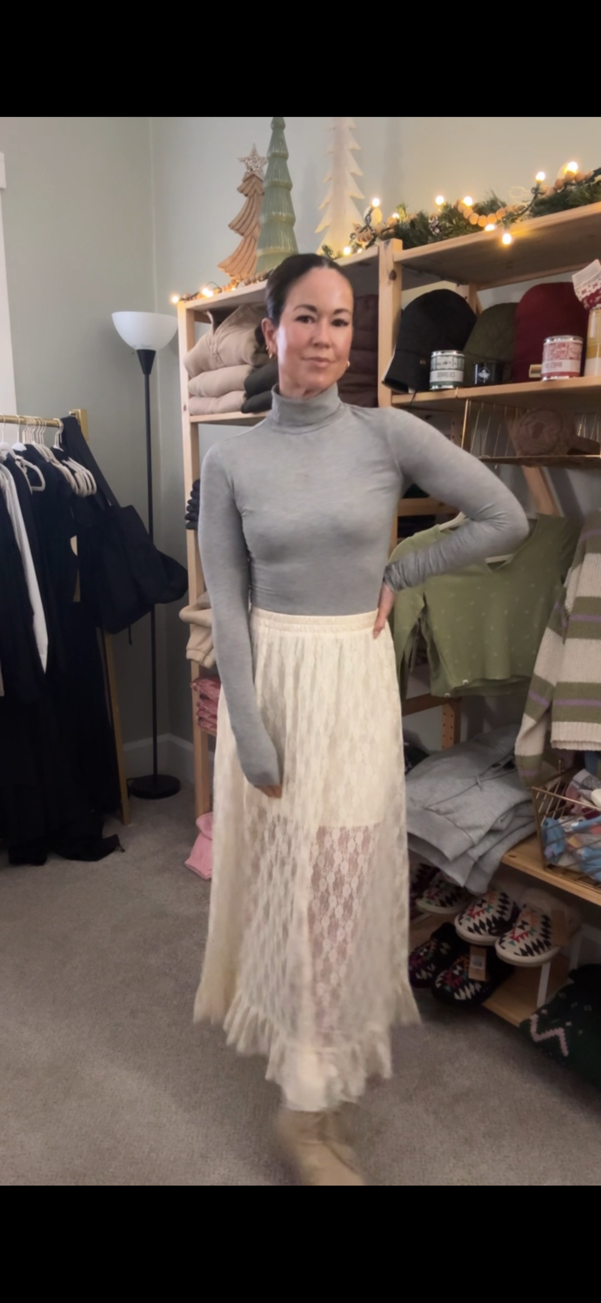 Grey Ribbed Turtleneck