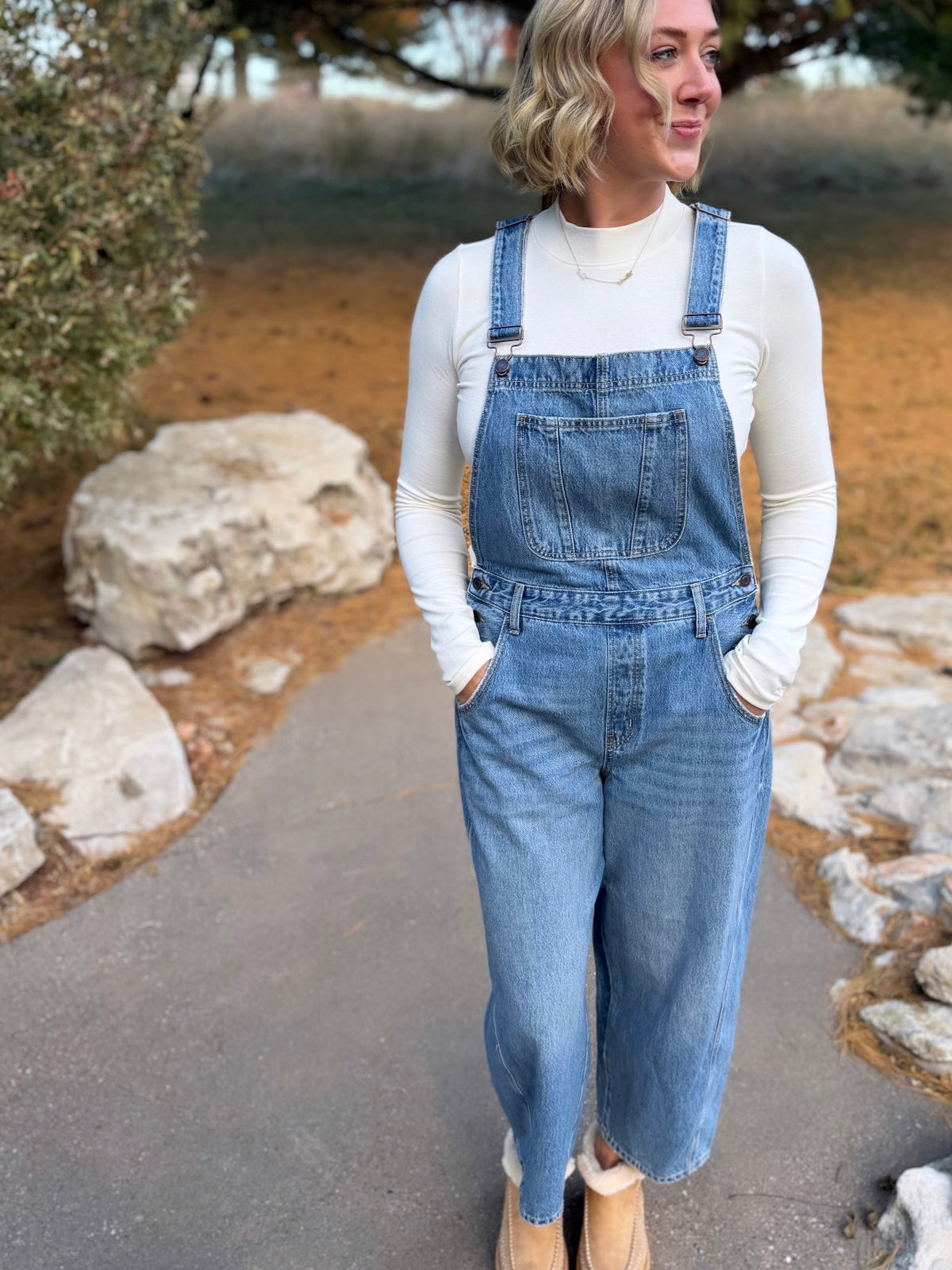 Barrel Leg Overalls