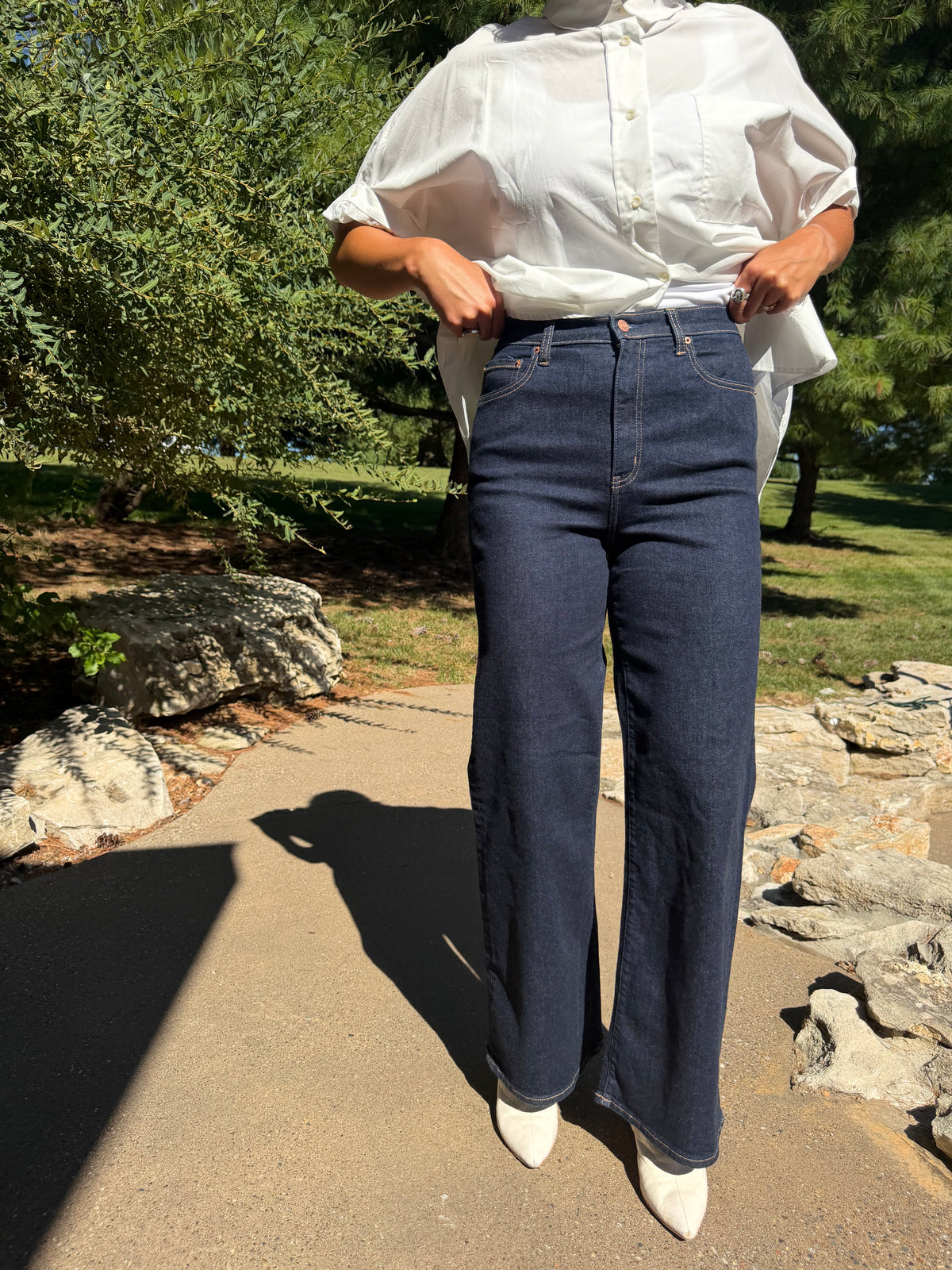 Far Out High Rise Wide Leg Jean