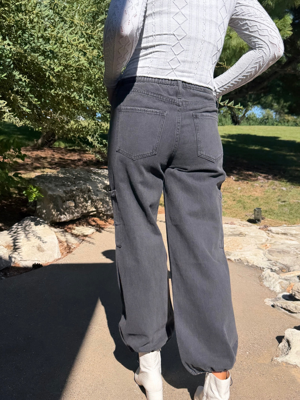 Mirage Mid-Rise Cargo Harem Pant - Eclipse