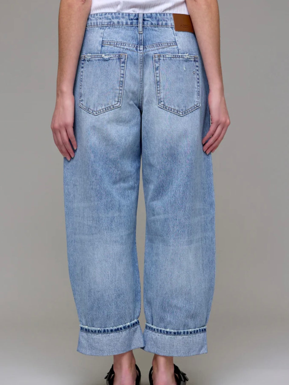 Sammie Barrel Fit Cropped Cuffed Jean