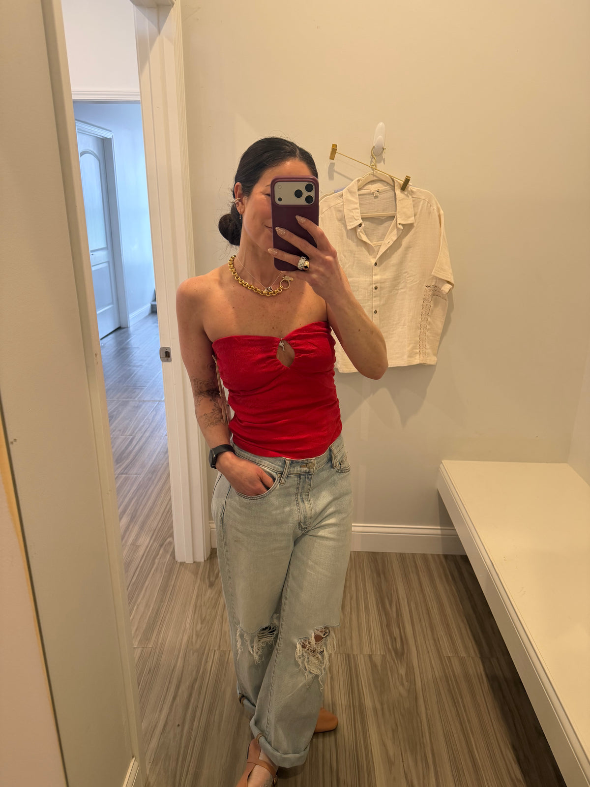 Lottie Hall Splasher Knit Tube Top