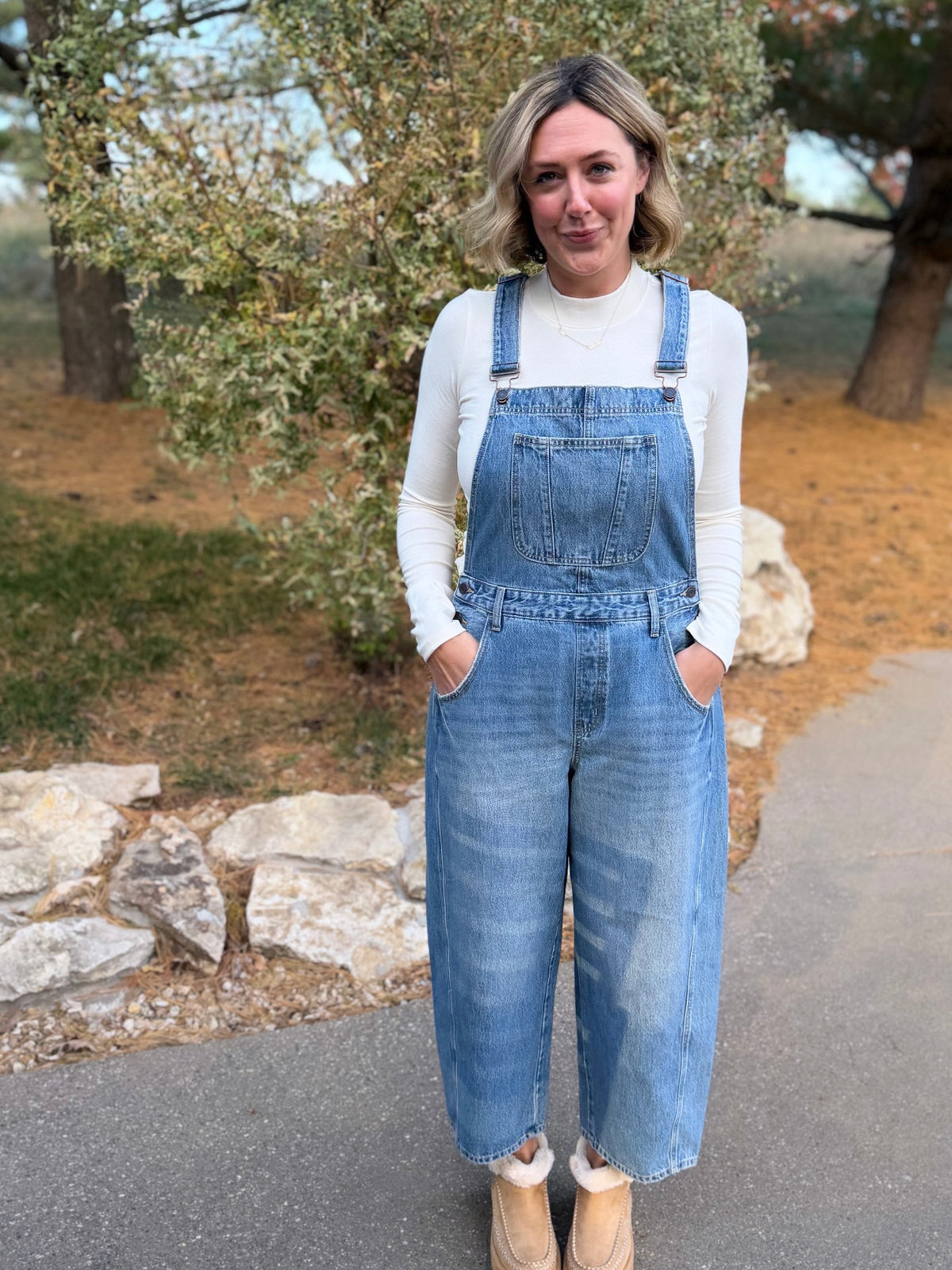 Barrel Leg Overalls