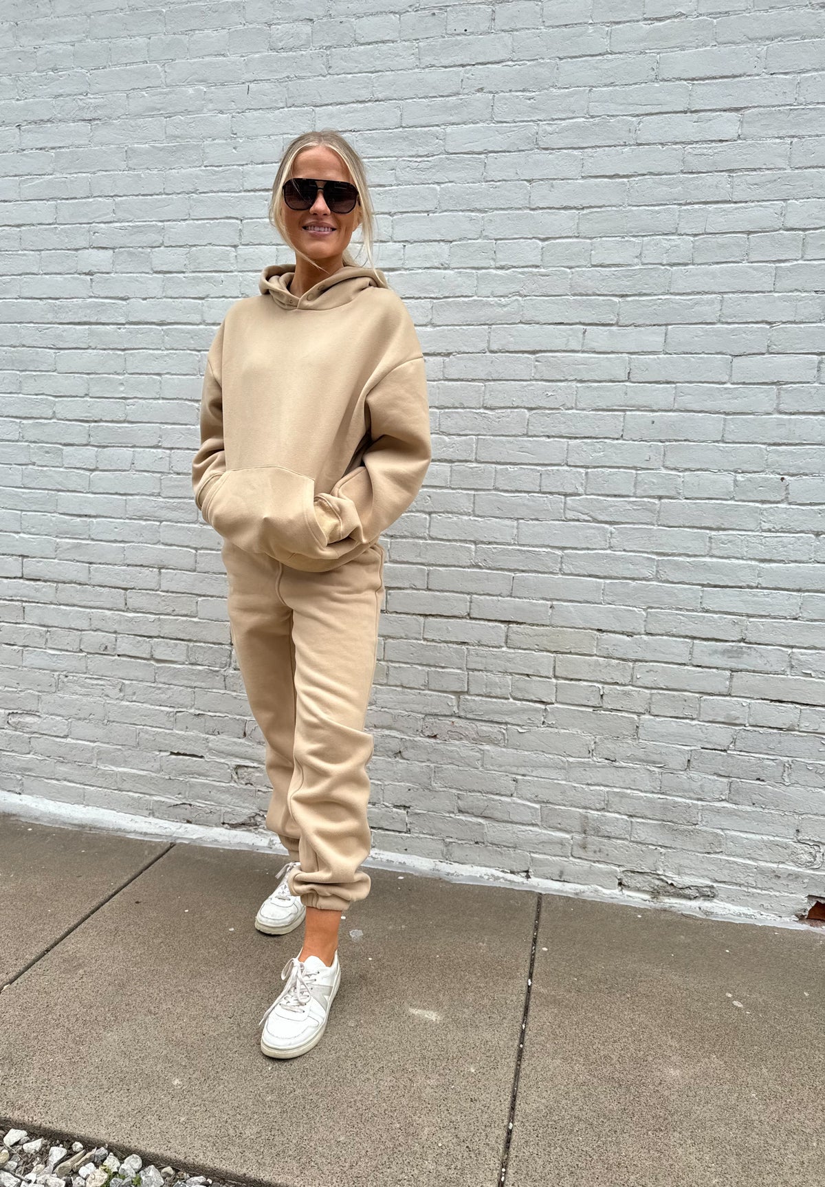 Taupe Soft & Cozy Fleece Joggers