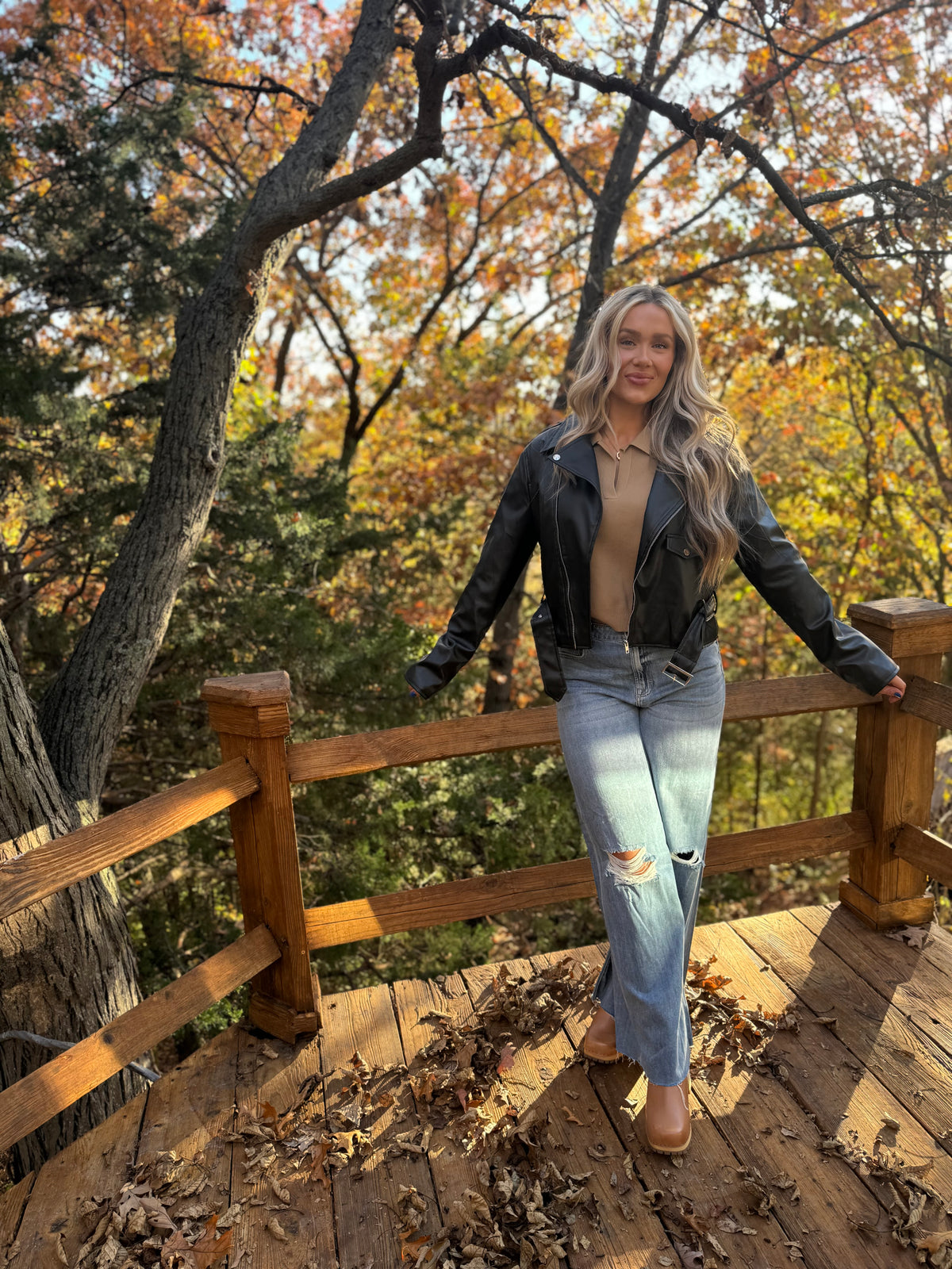 Black Vegan Leather Biker Jacket