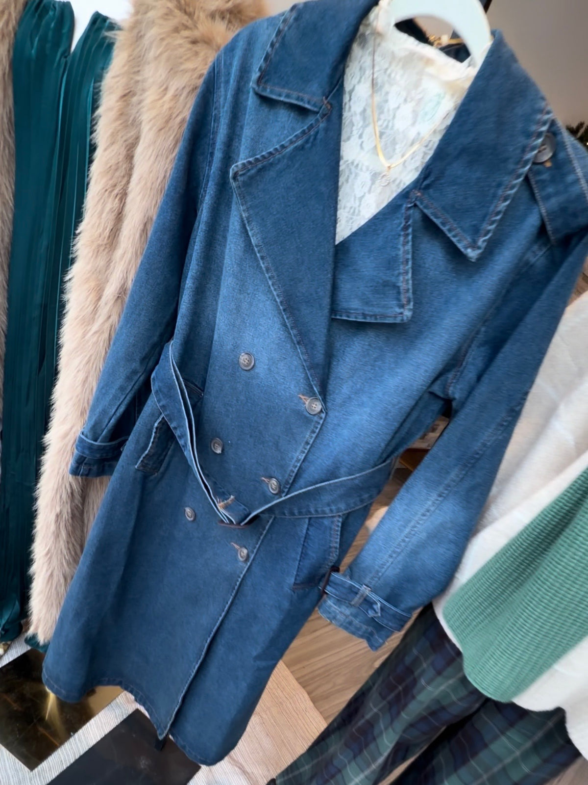 Denim Trench Coat