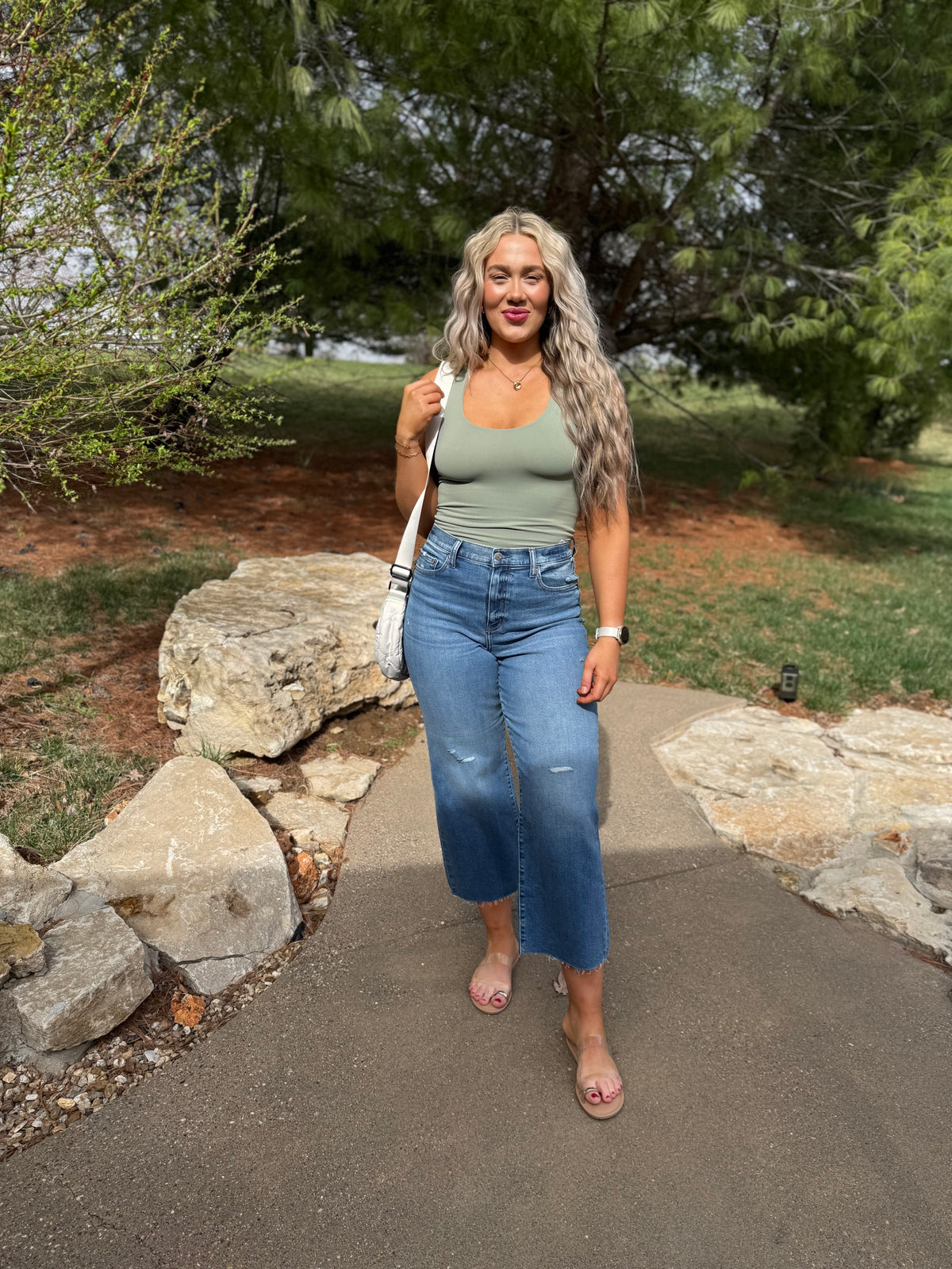 Green Tea Seamless Lined Tank Top