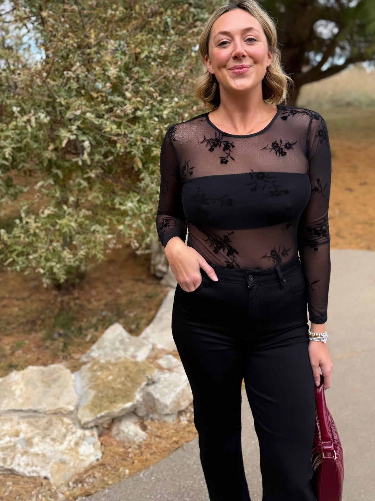 Black Tracey High Rise Straight