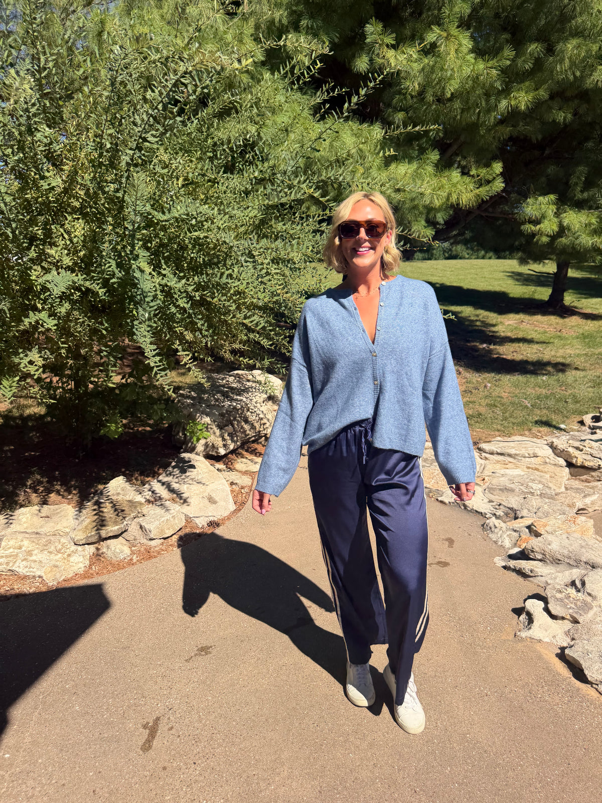 Dusty Blue Lightweight Cardigan