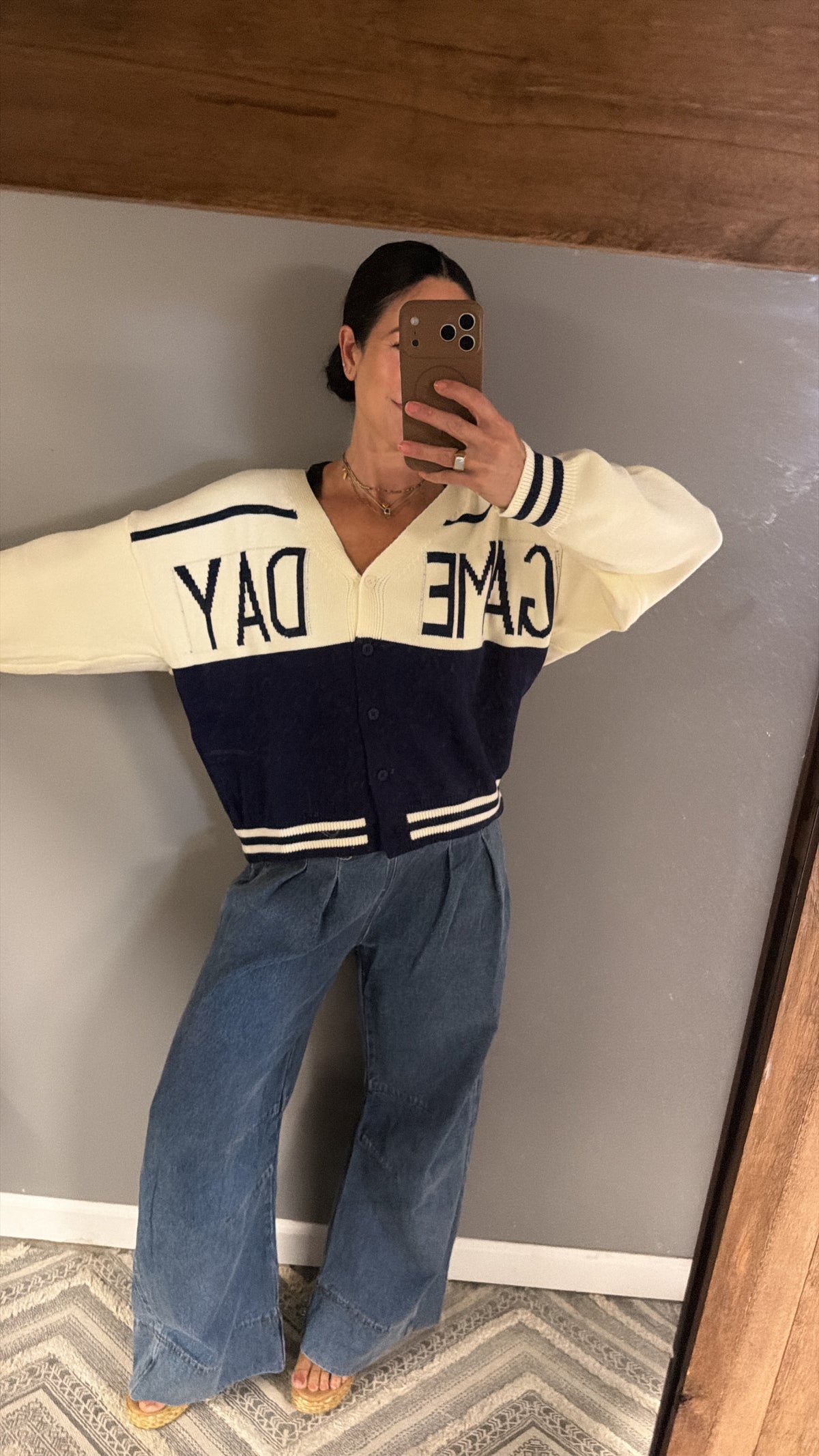 Navy Game Day Cardigan