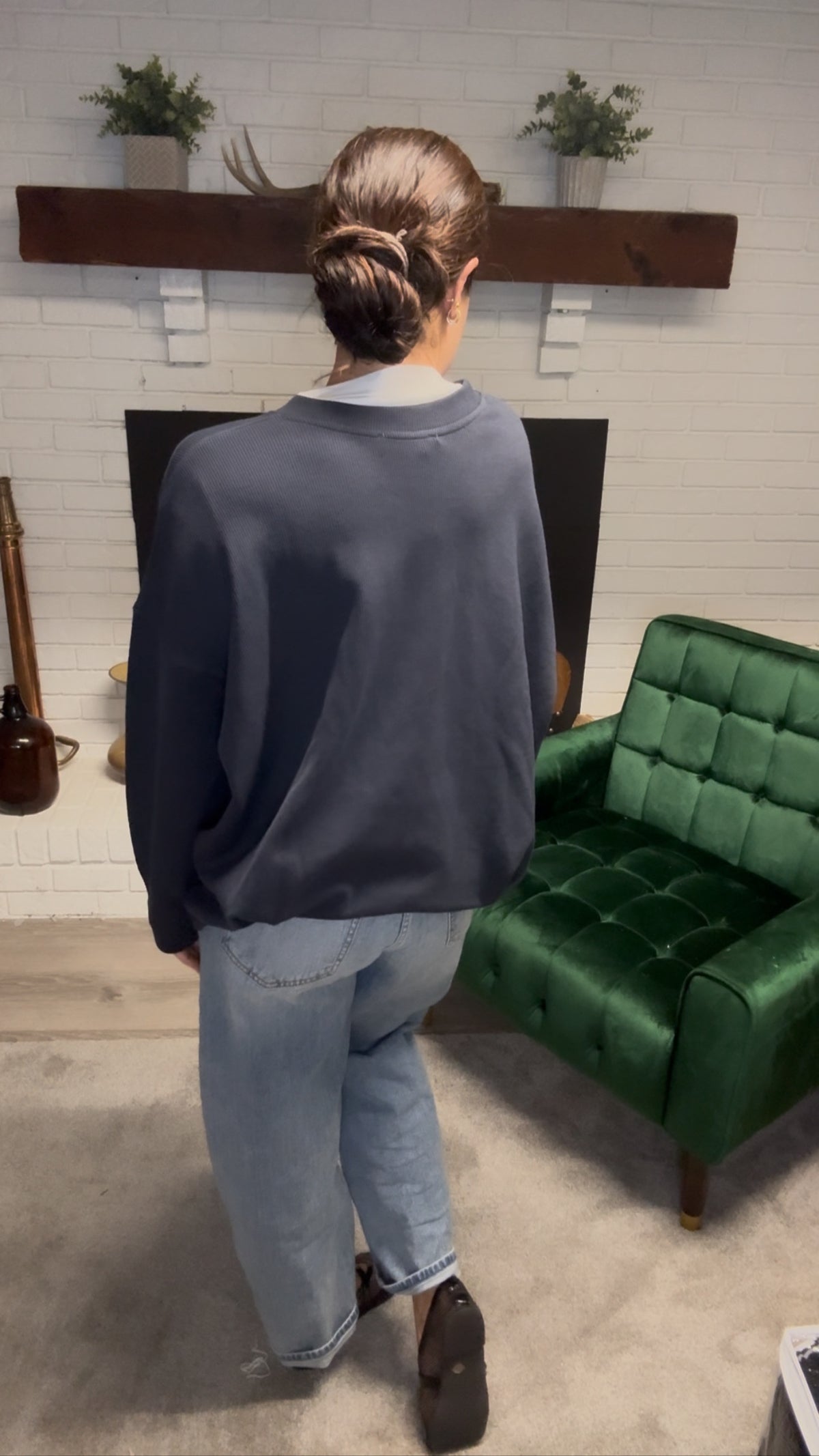 Navy Loose Fit Pullover