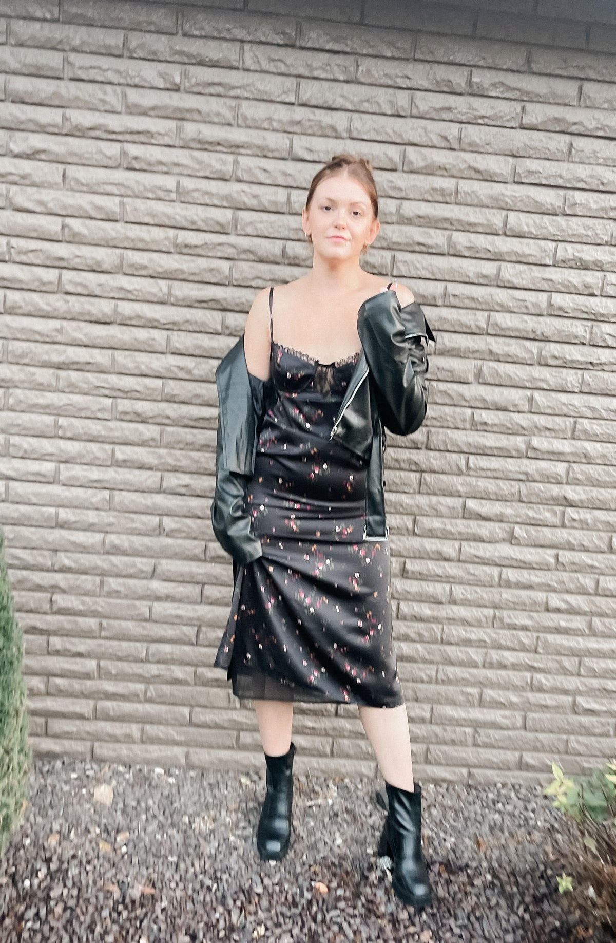 Black Vegan Leather Biker Jacket