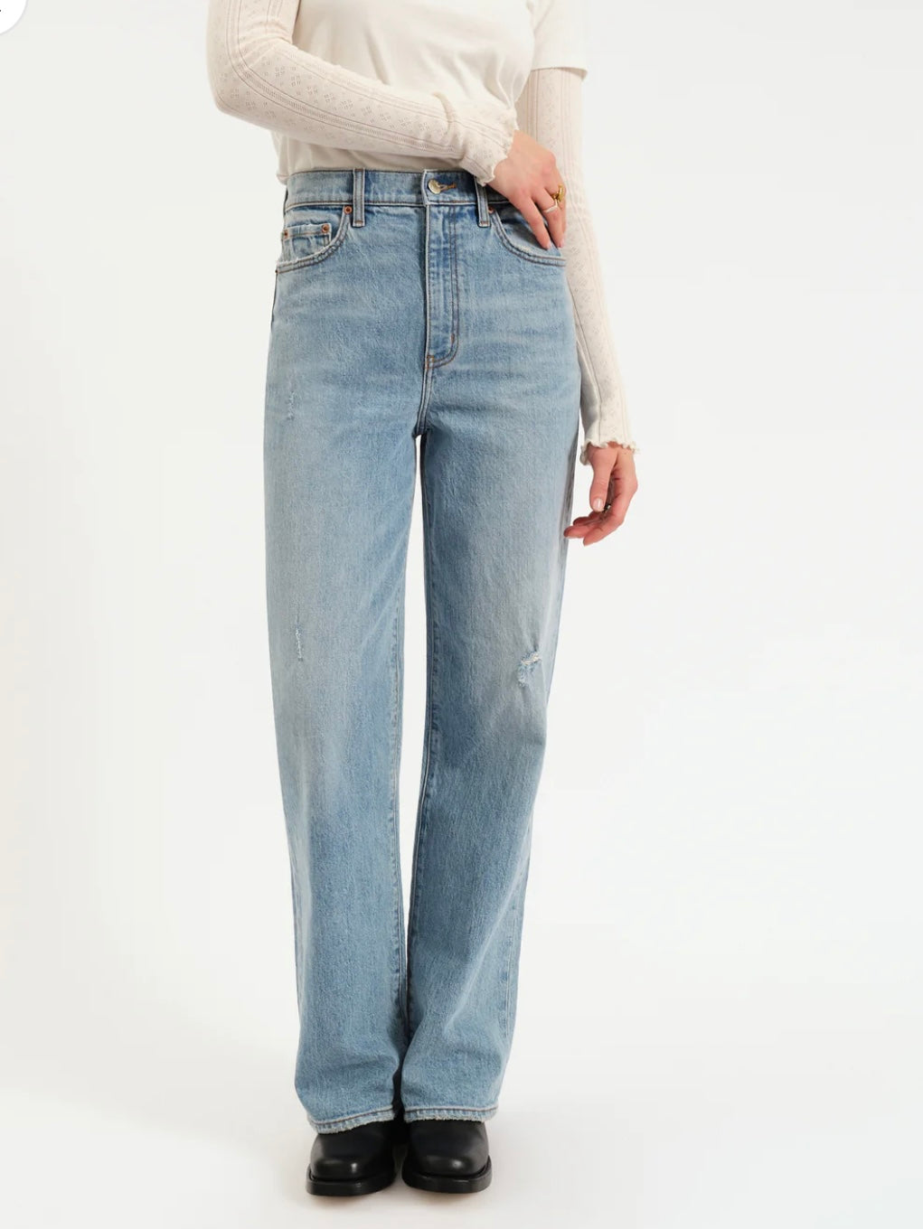 City Straight High Rise Straight Leg Jean