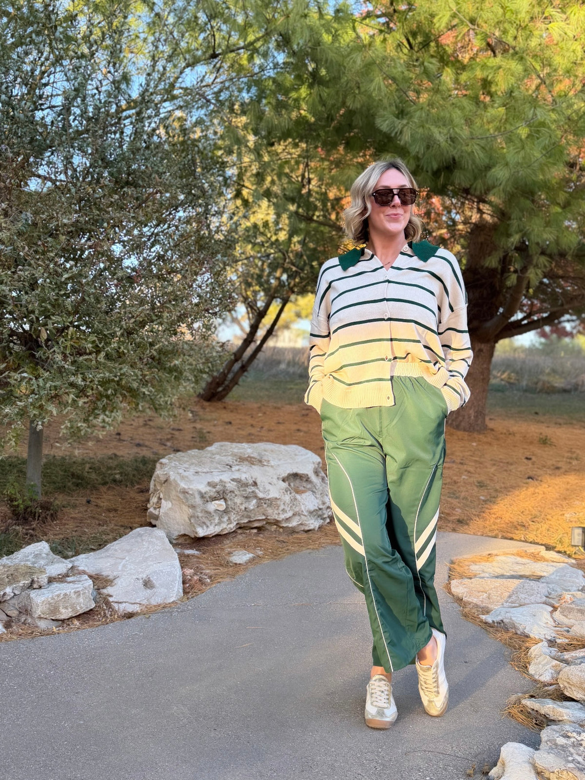 Forest Green Parachute Pants