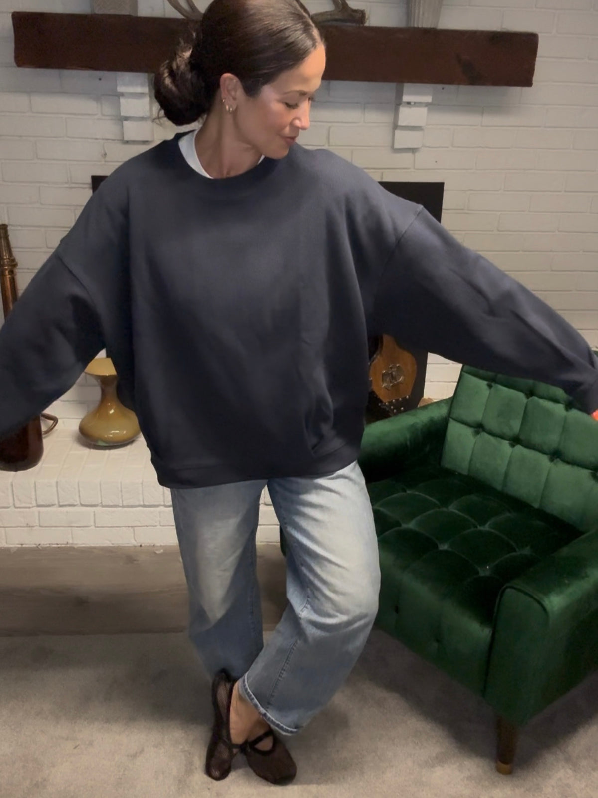 Navy Loose Fit Pullover