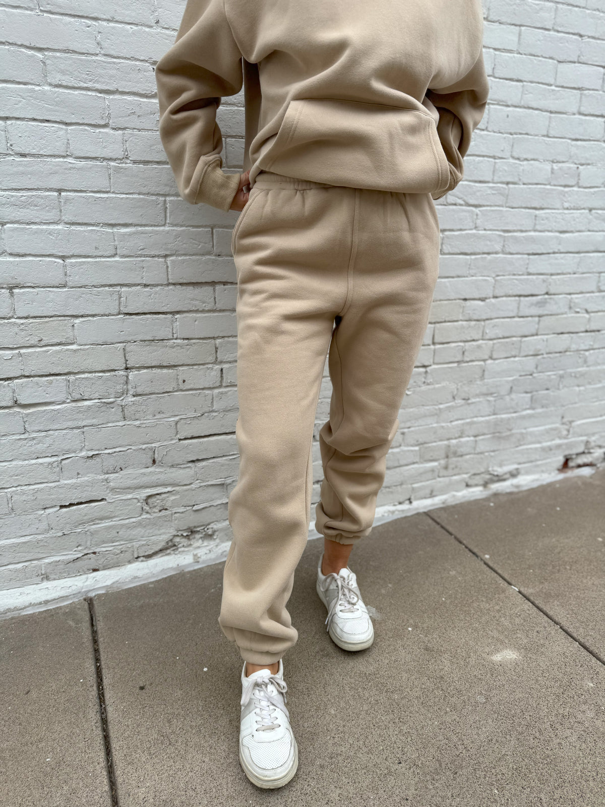 Taupe Soft & Cozy Fleece Joggers