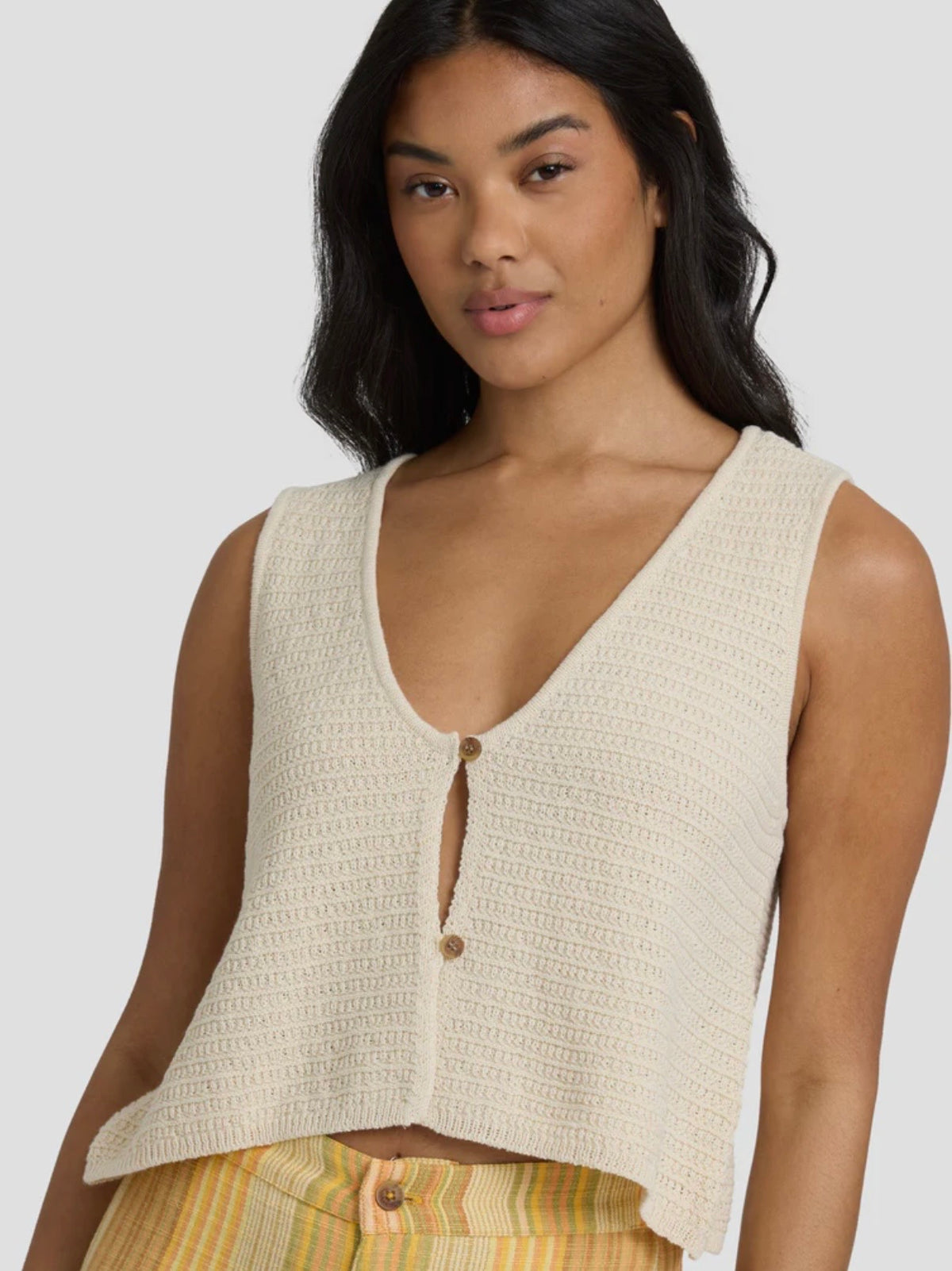 Need Now Sweater Tank - White Cap