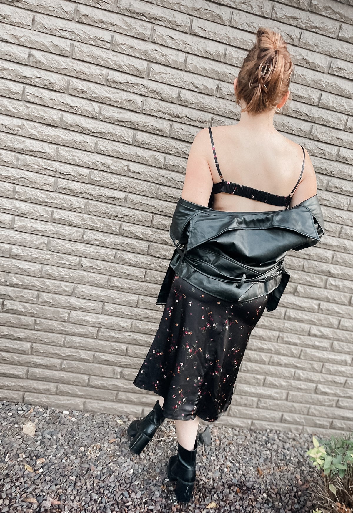Black Vegan Leather Biker Jacket