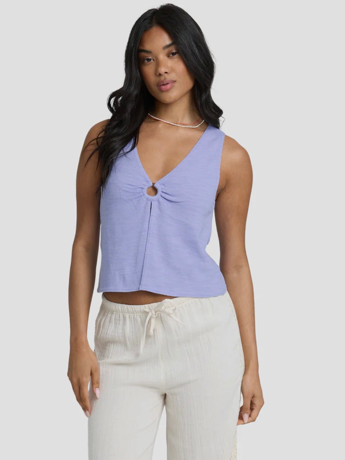 Veda Knit Tank  - Twilight Blue