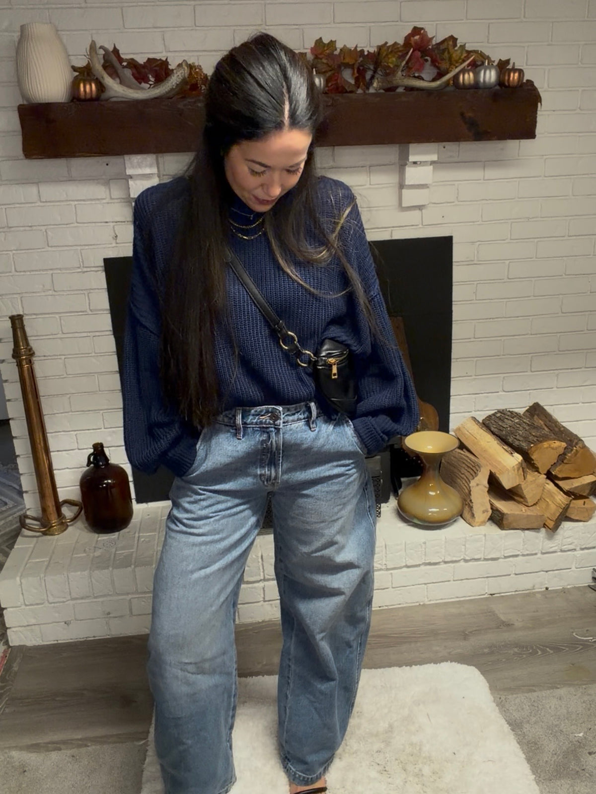 Sammie Baggy Barrel Back Buckle Jean