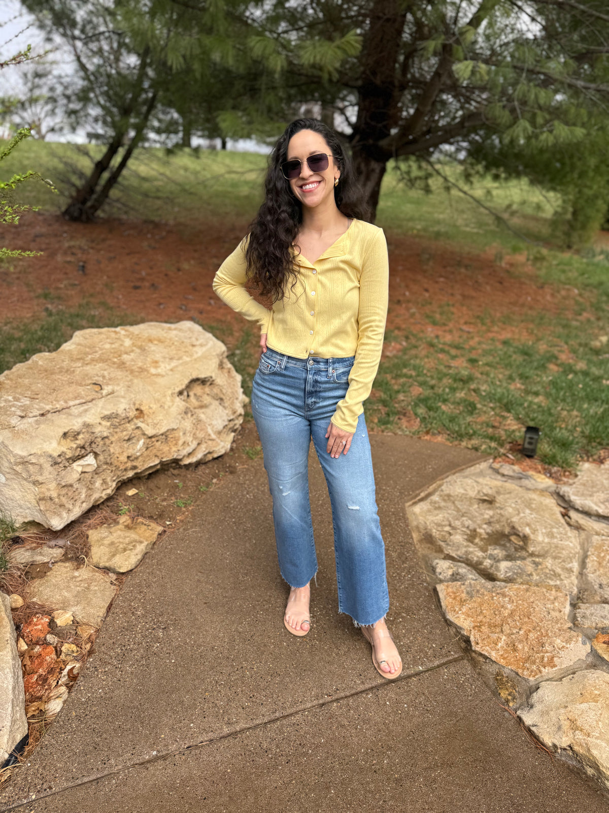 Butter Yellow Pointelle Cardigan