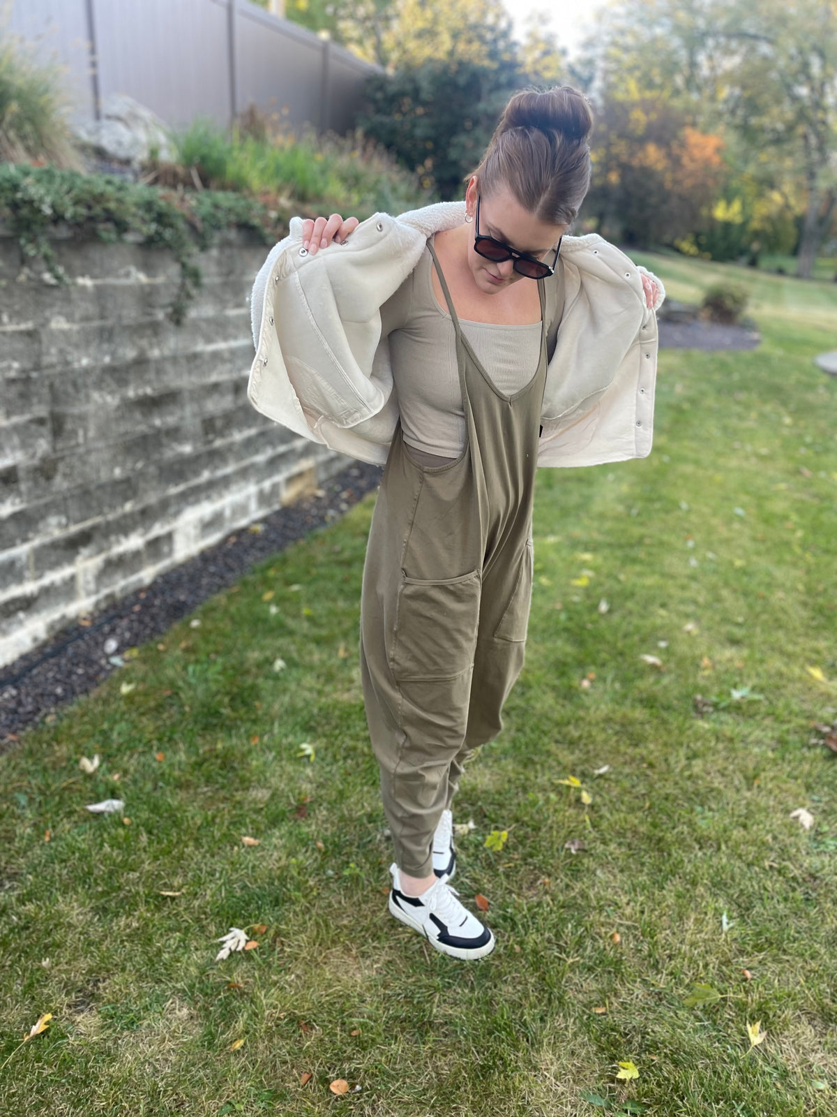 Olive Loose Fit Onesie